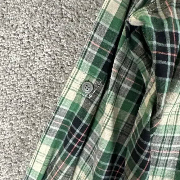 Croft Barrow Quick Dry Shirt Men L Plaid Vented Roll Tab Hiking Outdoors Fishing - Picture 8 of 8